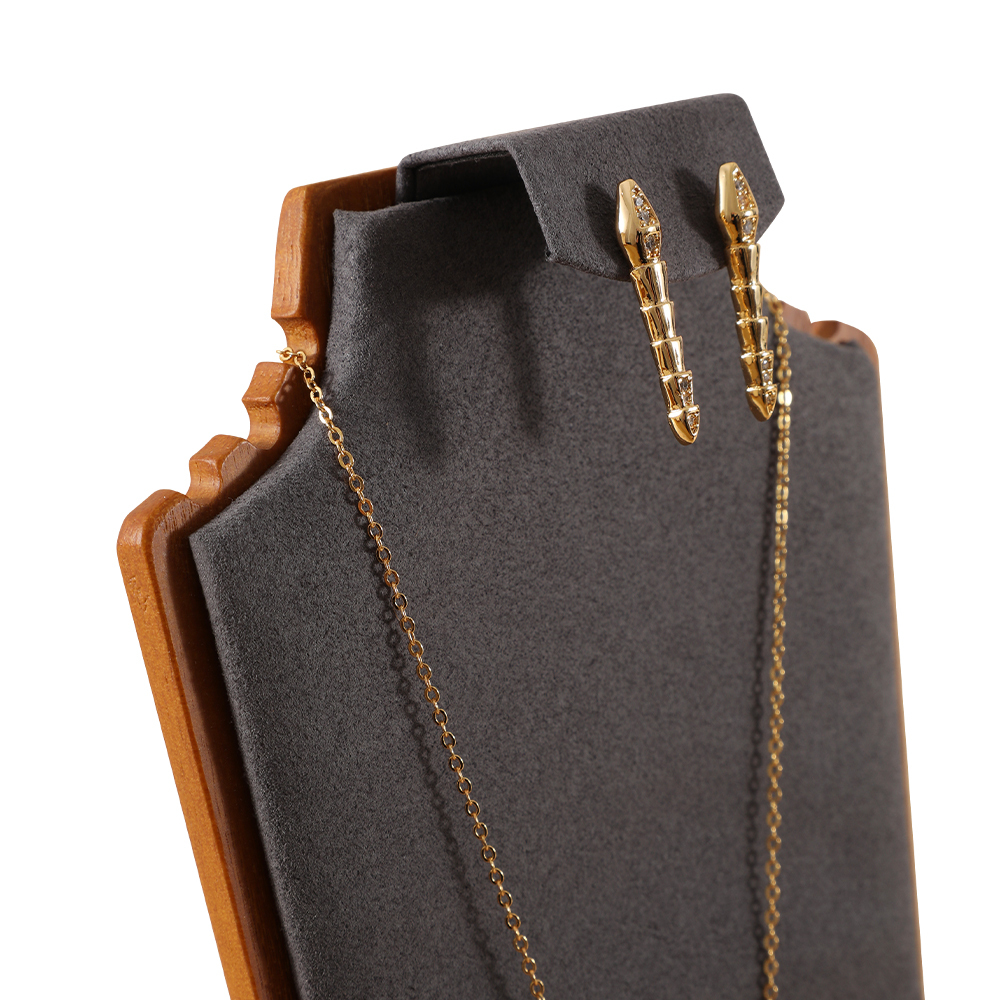 Yinbeini Solid Wooden Necklace Mannequin Stand Earrings Holder Pendant Display Rack Jewelry Organizer jeweler counter jewelry counter