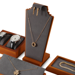 Yinbeini Solid Wooden Necklace Mannequin Stand Earrings Holder Pendant Display Rack Jewelry Organizer jeweler counter jewelry counter
