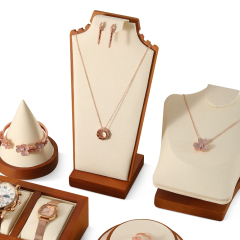 Yinbeini Solid Wooden Necklace Mannequin Stand Earrings Holder Pendant Display Rack Jewelry Organizer jeweler counter jewelry counter