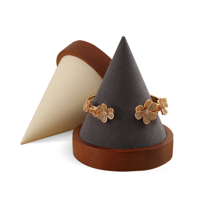 Yinbeini solid wooden Jewelry display props bracelet display stand  jewelry display stand cone bracelet display stand jeweler counter jewelry counter
