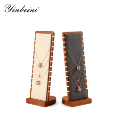 Yinbeini Necklace display rack clavicle chain jewelry rack necklace display props solid wood vertical display rack jeweler counter jewelry counter