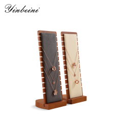 Yinbeini Necklace display rack clavicle chain jewelry rack necklace display props solid wood vertical display rack jeweler counter jewelry counter