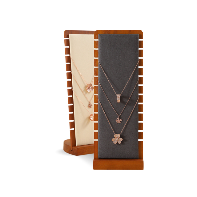 Yinbeini Necklace display rack clavicle chain jewelry rack necklace display props solid wood vertical display rack jeweler counter jewelry counter