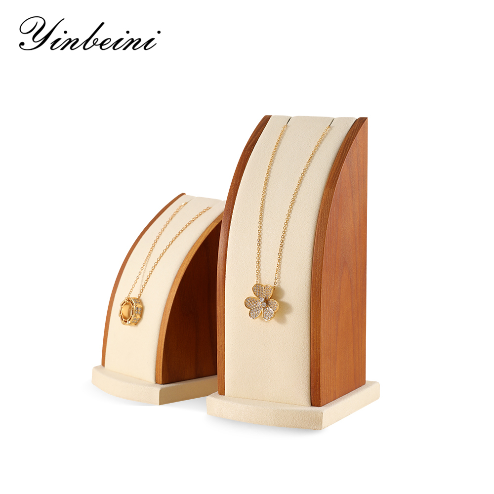 Yinbeini solid wood jewelry counter display props necklace display rack jewelry display table pendant display rack jeweler counter jewelry counter