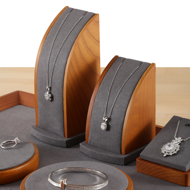 Yinbeini solid wood jewelry counter display props necklace display rack jewelry display table pendant display rack jeweler counter jewelry counter