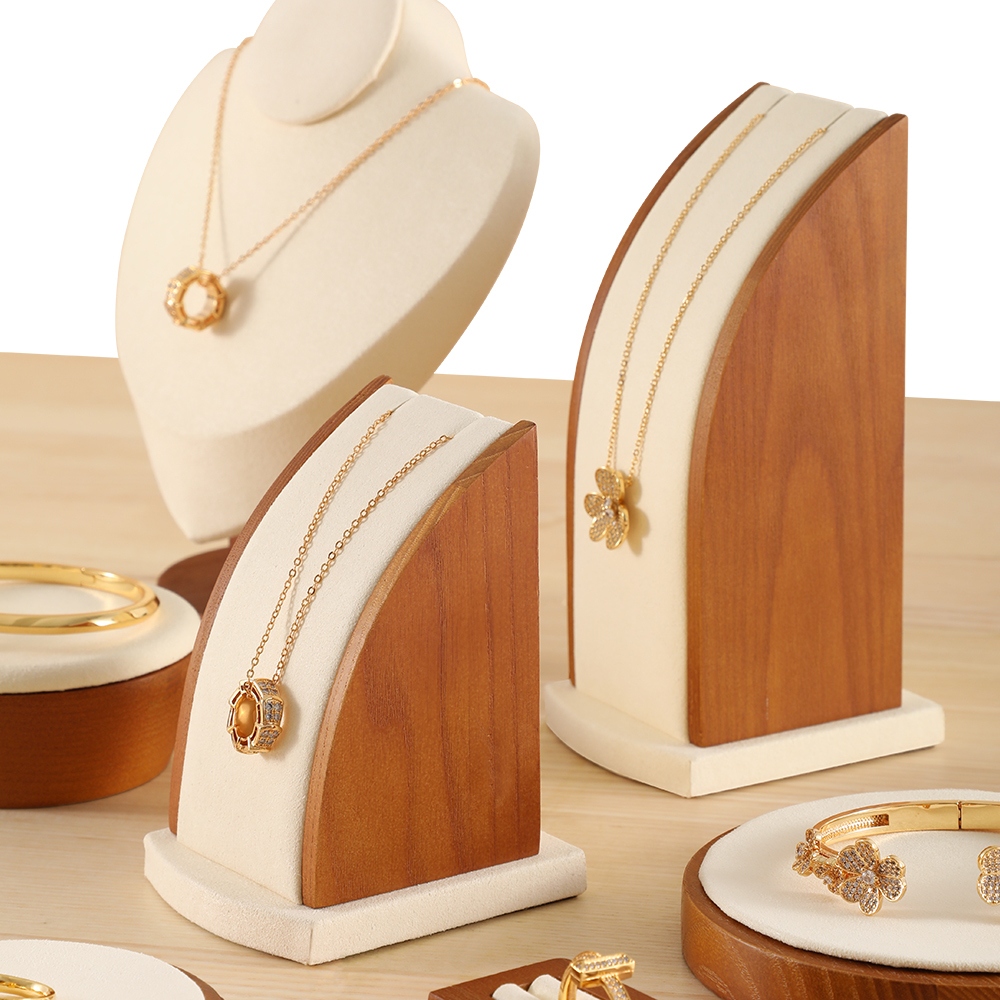 Yinbeini solid wood jewelry counter display props necklace display rack jewelry display table pendant display rack jeweler counter jewelry counter