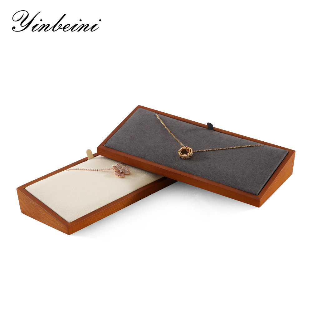 Yinbeini Elegant Natural Wood Jewelry Display Kit for Necklace Suitable for Retail Counter Window Showcase SM060