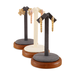 Yinbeini Wooden Earrings Display Stand Stud Earring Storage Holder Jewelry Organizer Shop Table Top Display Stand SM048