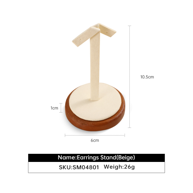 Yinbeini Wooden Earrings Display Stand Stud Earring Storage Holder Jewelry Organizer Shop Table Top Display Stand SM048