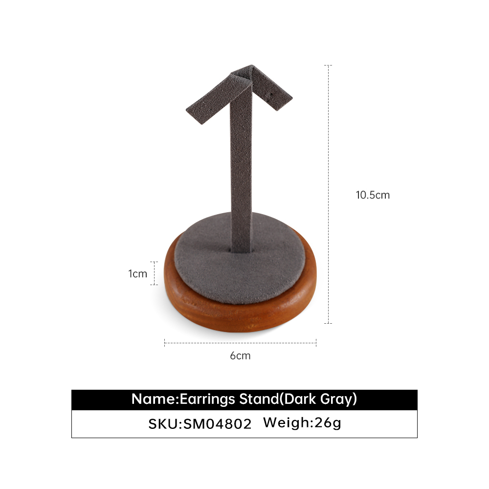 Yinbeini Wooden Earrings Display Stand Stud Earring Storage Holder Jewelry Organizer Shop Table Top Display Stand SM048