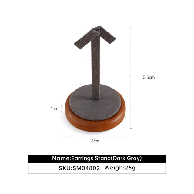 Yinbeini Wooden Earrings Display Stand Stud Earring Storage Holder Jewelry Organizer Shop Table Top Display Stand SM048