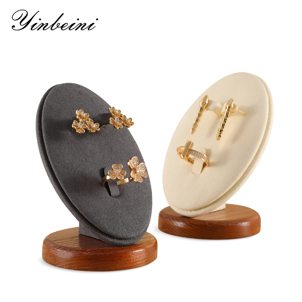 Yinbeini Premium Solid Wood Jewelry Display Set for Earring Ring Pendant Jewelry for Luxury Boutiques SM049