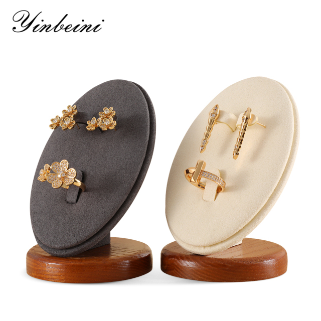 Yinbeini Premium Solid Wood Jewelry Display Set for Earring Ring Pendant Jewelry for Luxury Boutiques SM049