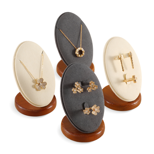 Yinbeini Premium Solid Wood Jewelry Display Set for Earring Ring Pendant Jewelry for Luxury Boutiques SM049