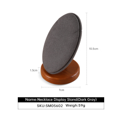 Yinbeini Wooden Necklace Display Stand Pendant Storage Holder Long Chain Jewelry Organizer Shop Table Top Display SM056