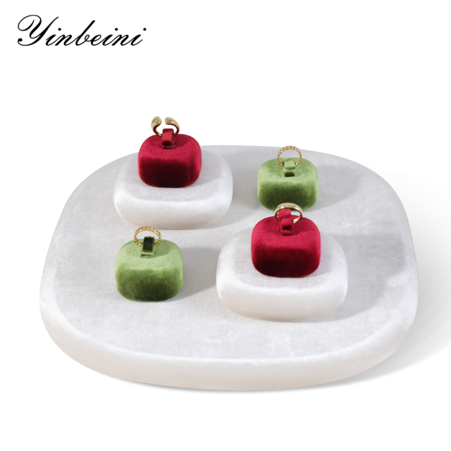 Yinbeini Velvet Jewelry Display Kit High-Quality Earring Ring Display Stand for Craft Fairs and Pop Up Shops Portable and Lightweight TB011