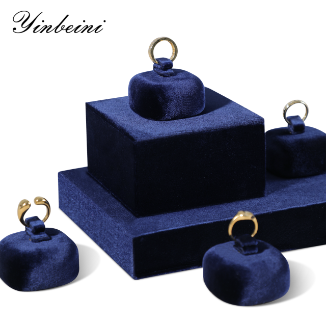Yinbeini Velvet Jewelry Display Kit High-Quality Earring Ring Display Stand for Craft Fairs and Pop Up Shops Portable and Lightweight TB011