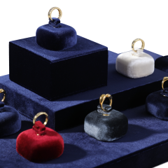 Yinbeini Velvet Jewelry Display Kit High-Quality Earring Ring Display Stand for Craft Fairs and Pop Up Shops Portable and Lightweight TB011