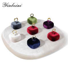 Yinbeini Velvet Jewelry Display Kit High-Quality Earring Ring Display Stand for Craft Fairs and Pop Up Shops Portable and Lightweight TB011