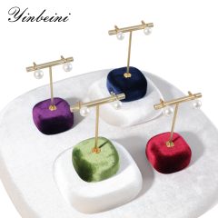 Yinbeini Velvet Jewelry Display Kit High-Quality Earring Ring Display Stand for Craft Fairs and Pop Up Shops Portable and Lightweight TB011