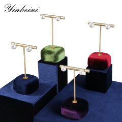 Yinbeini Velvet Jewelry Display Kit High-Quality Earring Ring Display Stand for Craft Fairs and Pop Up Shops Portable and Lightweight TB011