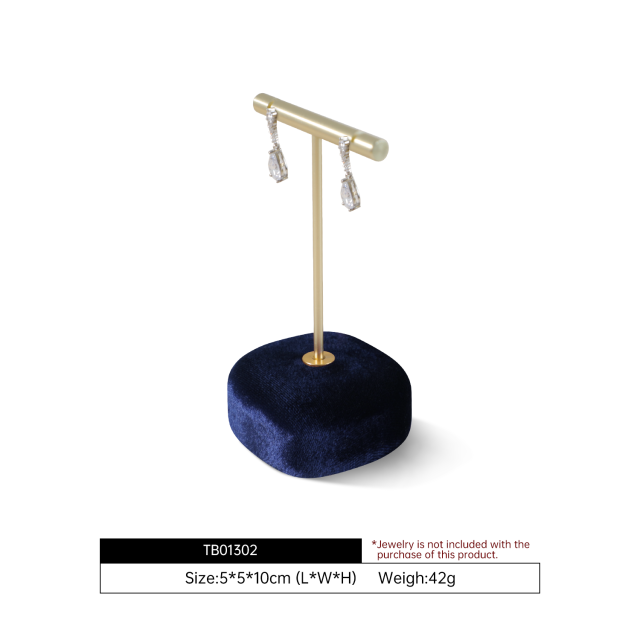 Yinbeini Velvet Jewelry Display Kit High-Quality Earring Ring Display Stand for Craft Fairs and Pop Up Shops Portable and Lightweight TB011