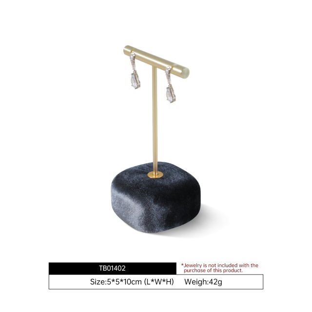 Yinbeini Velvet Jewelry Display Kit High-Quality Earring Ring Display Stand for Craft Fairs and Pop Up Shops Portable and Lightweight TB011