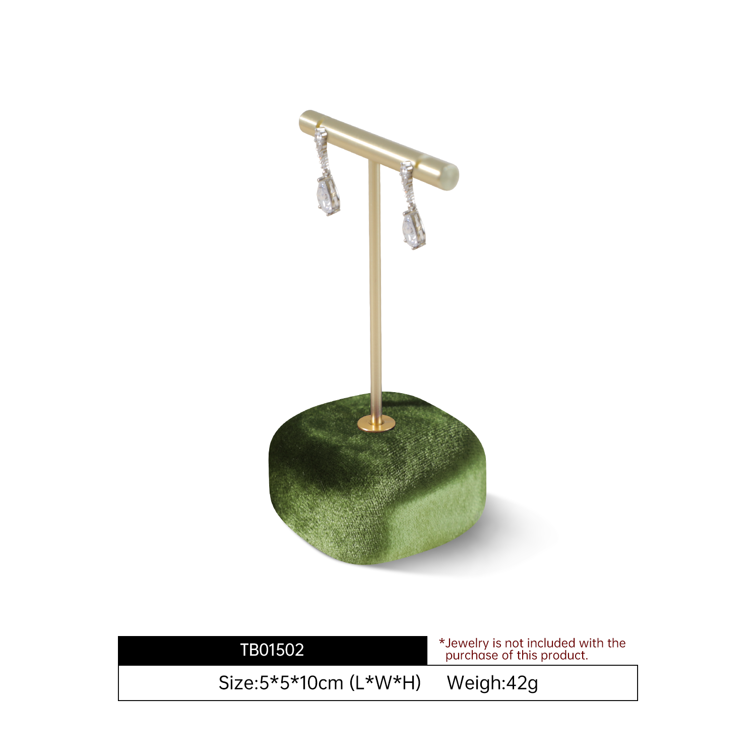 Yinbeini Velvet Jewelry Display Kit High-Quality Earring Ring Display Stand for Craft Fairs and Pop Up Shops Portable and Lightweight TB011