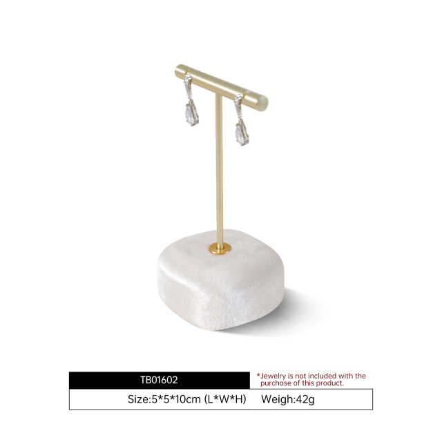 Yinbeini Velvet Jewelry Display Kit High-Quality Earring Ring Display Stand for Craft Fairs and Pop Up Shops Portable and Lightweight TB011