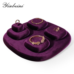 Yinbeini Velvet Irregular Ring Bracelet Necklace Jewelry Display Props Soft Plush Surface to Highlight Jewelry Details TB023