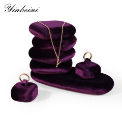 Yinbeini Velvet Irregular Ring Bracelet Necklace Jewelry Display Props Soft Plush Surface to Highlight Jewelry Details TB023