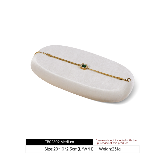 Yinbeini Velvet Irregular Ring Bracelet Necklace Jewelry Display Props Soft Plush Surface to Highlight Jewelry Details TB023