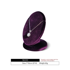Yinbeini Velvet Necklace Display Stand Pendant Necklace Storage Holder Jewelry Shop Retail Countertop Organizer Rack TB029