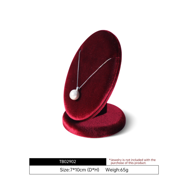 Yinbeini Velvet Necklace Display Stand Pendant Necklace Storage Holder Jewelry Shop Retail Countertop Organizer Rack TB029
