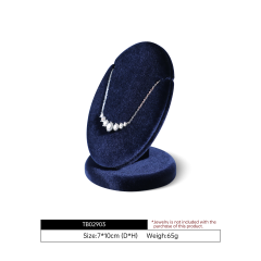 Yinbeini Velvet Necklace Display Stand Pendant Necklace Storage Holder Jewelry Shop Retail Countertop Organizer Rack TB029