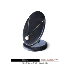 Yinbeini Velvet Necklace Display Stand Pendant Necklace Storage Holder Jewelry Shop Retail Countertop Organizer Rack TB029