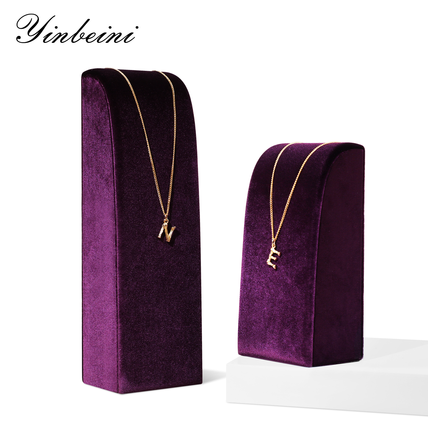 Yinbeini High-end Velvet Necklace Display Stand Jewelry Display Stand Store Display Props TB031