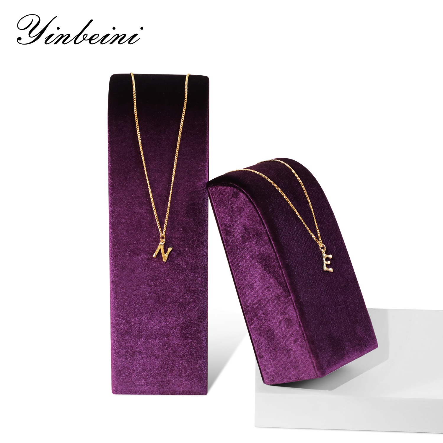 Yinbeini High-end Velvet Necklace Display Stand Jewelry Display Stand Store Display Props TB031