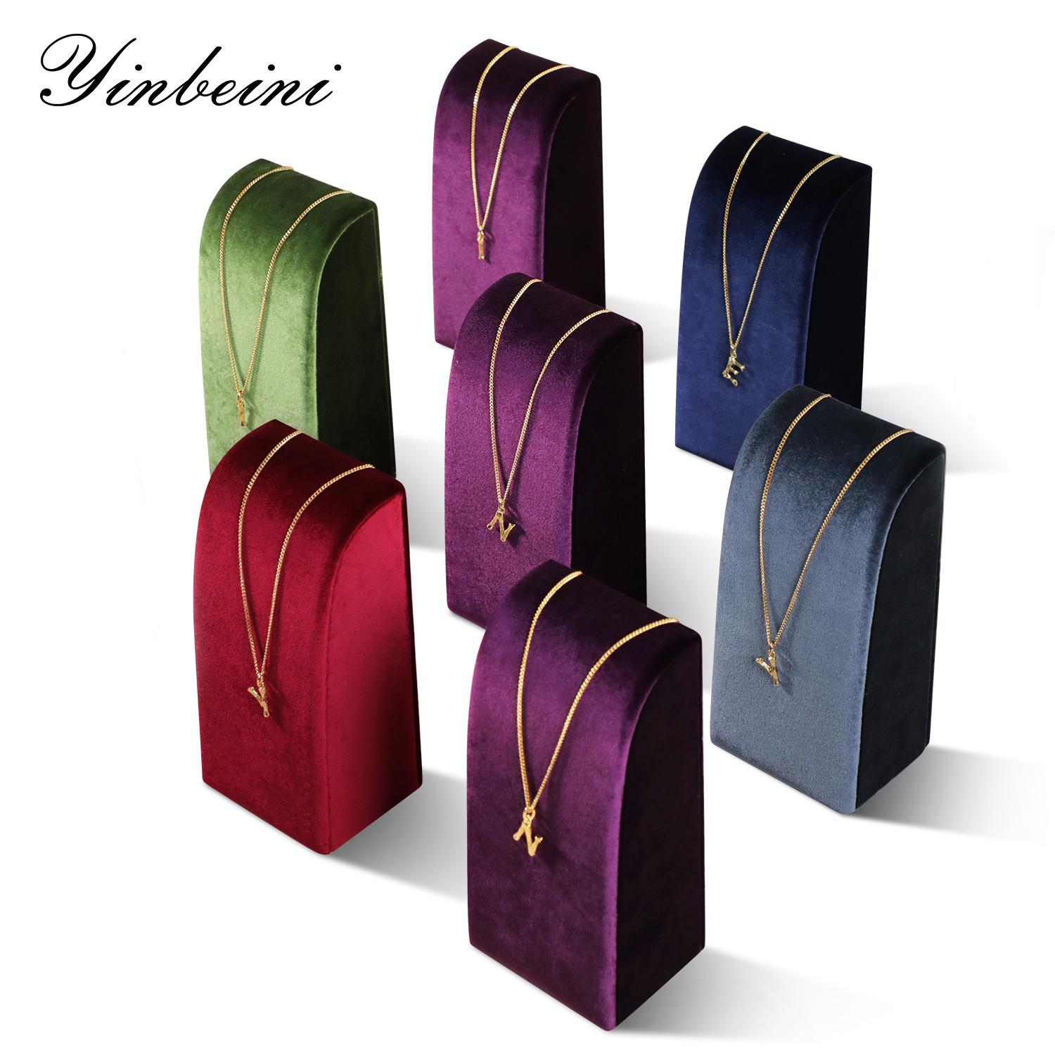 Yinbeini High-end Velvet Necklace Display Stand Jewelry Display Stand Store Display Props TB031