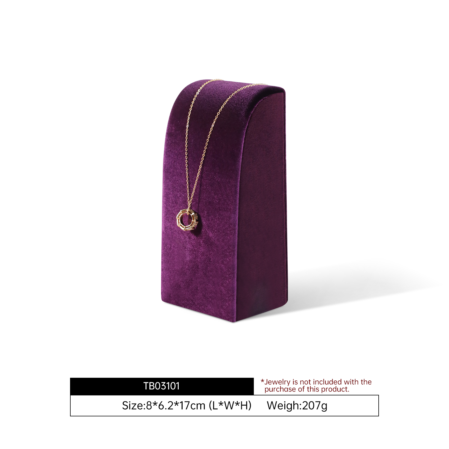 Yinbeini High-end Velvet Necklace Display Stand Jewelry Display Stand Store Display Props TB031