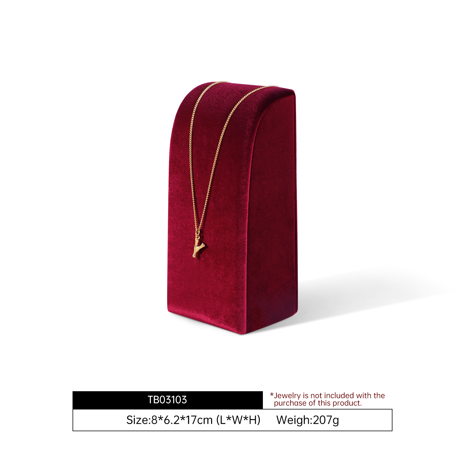 Yinbeini High-end Velvet Necklace Display Stand Jewelry Display Stand Store Display Props TB031