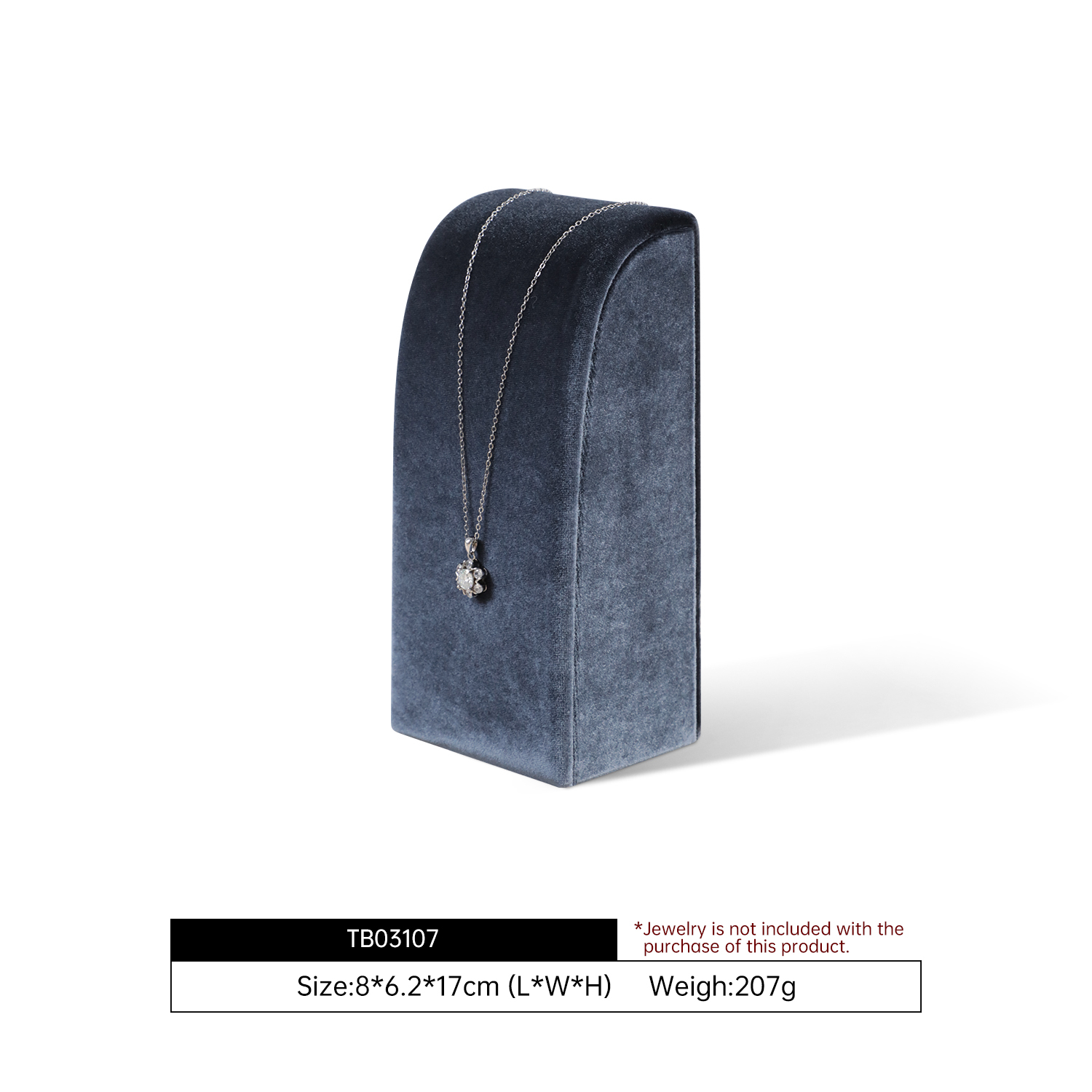 Yinbeini High-end Velvet Necklace Display Stand Jewelry Display Stand Store Display Props TB031