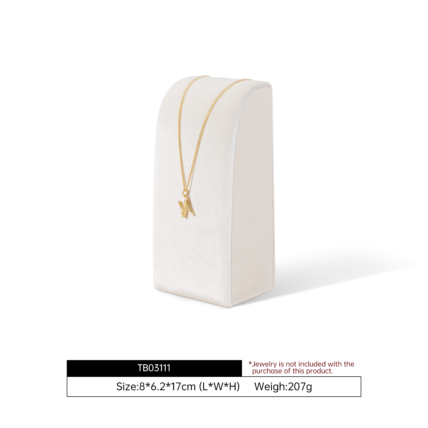 Yinbeini High-end Velvet Necklace Display Stand Jewelry Display Stand Store Display Props TB031