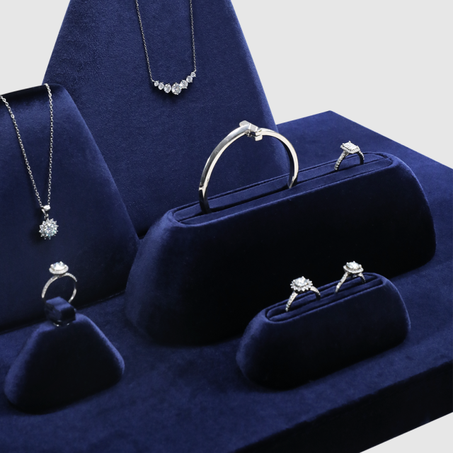 Yinbeini Velvet Ring Bracelet Display Stand for Retail Counters Durable and Reusable for Daily Jewelry Merchandising TB033
