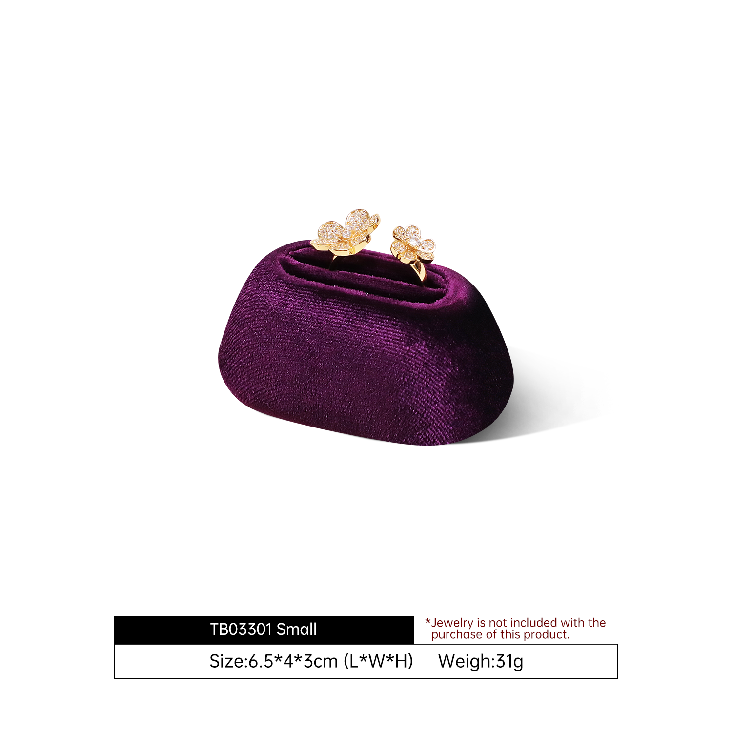 Yinbeini Velvet Ring Bracelet Display Stand for Retail Counters Durable and Reusable for Daily Jewelry Merchandising TB033