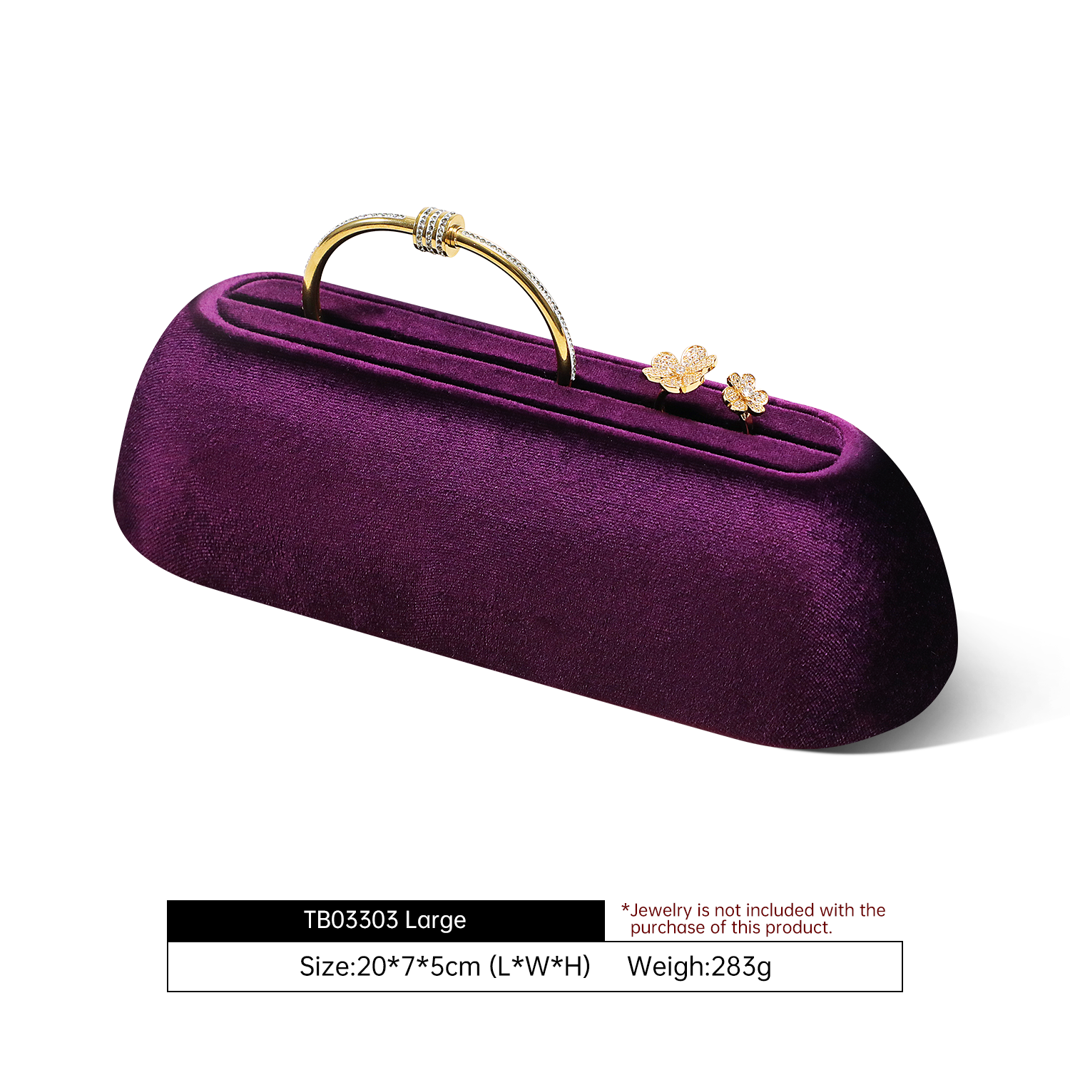 Yinbeini Velvet Ring Bracelet Display Stand for Retail Counters Durable and Reusable for Daily Jewelry Merchandising TB033