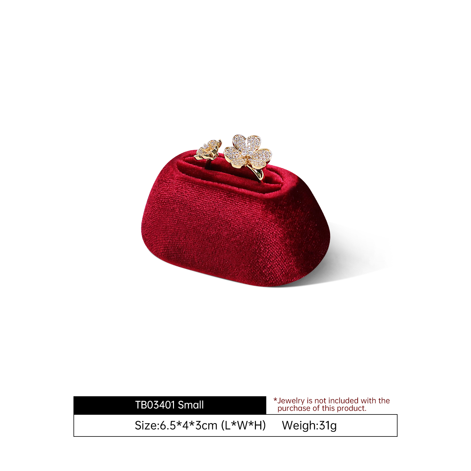 Yinbeini Velvet Ring Bracelet Display Stand for Retail Counters Durable and Reusable for Daily Jewelry Merchandising TB033