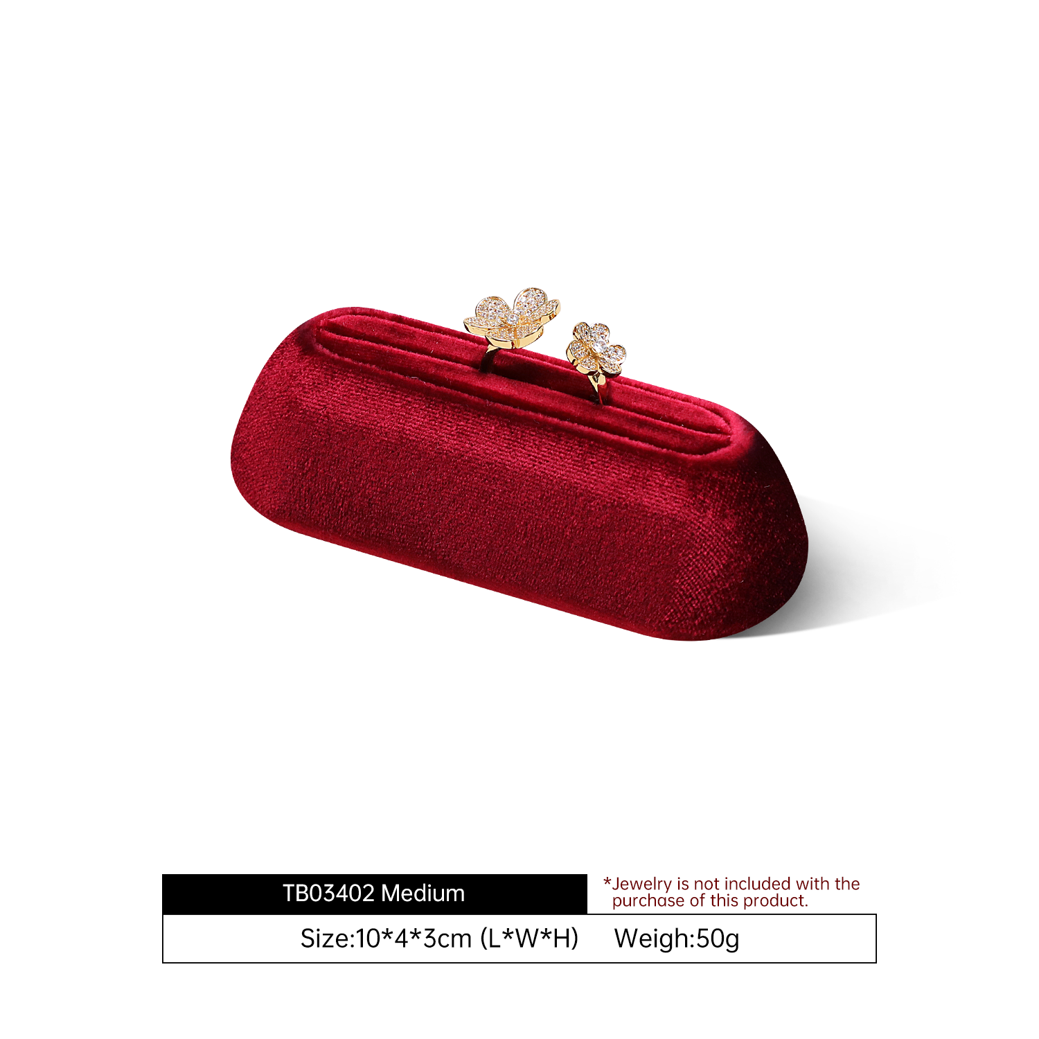 Yinbeini Velvet Ring Bracelet Display Stand for Retail Counters Durable and Reusable for Daily Jewelry Merchandising TB033