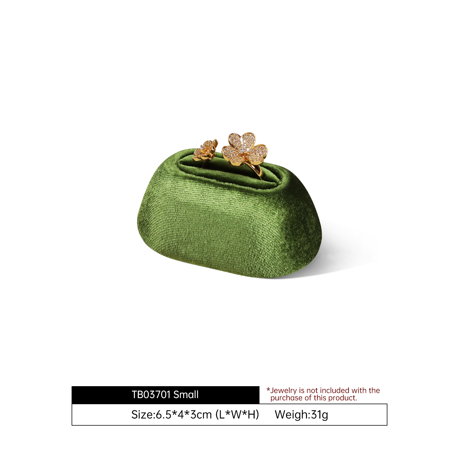 Yinbeini Velvet Ring Bracelet Display Stand for Retail Counters Durable and Reusable for Daily Jewelry Merchandising TB033