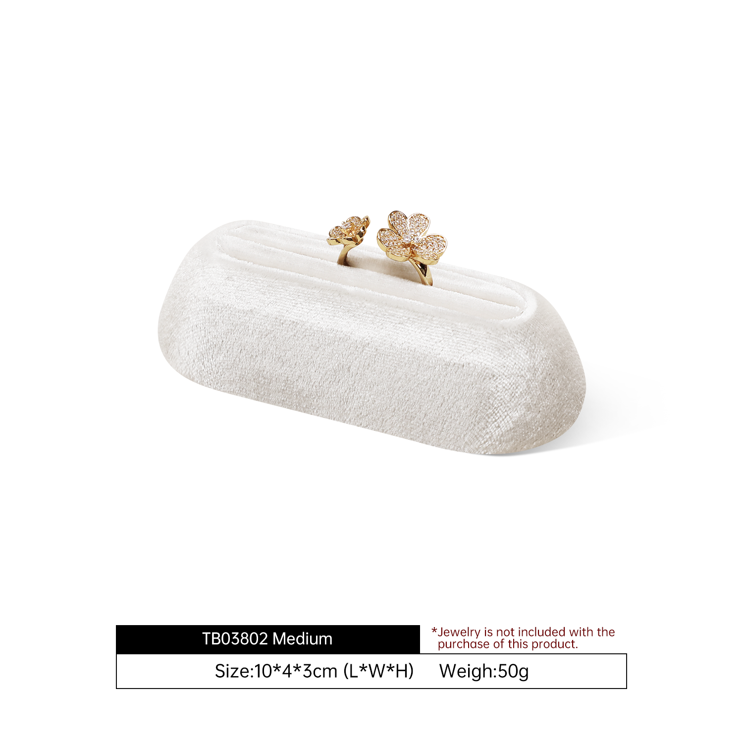 Yinbeini Velvet Ring Bracelet Display Stand for Retail Counters Durable and Reusable for Daily Jewelry Merchandising TB033